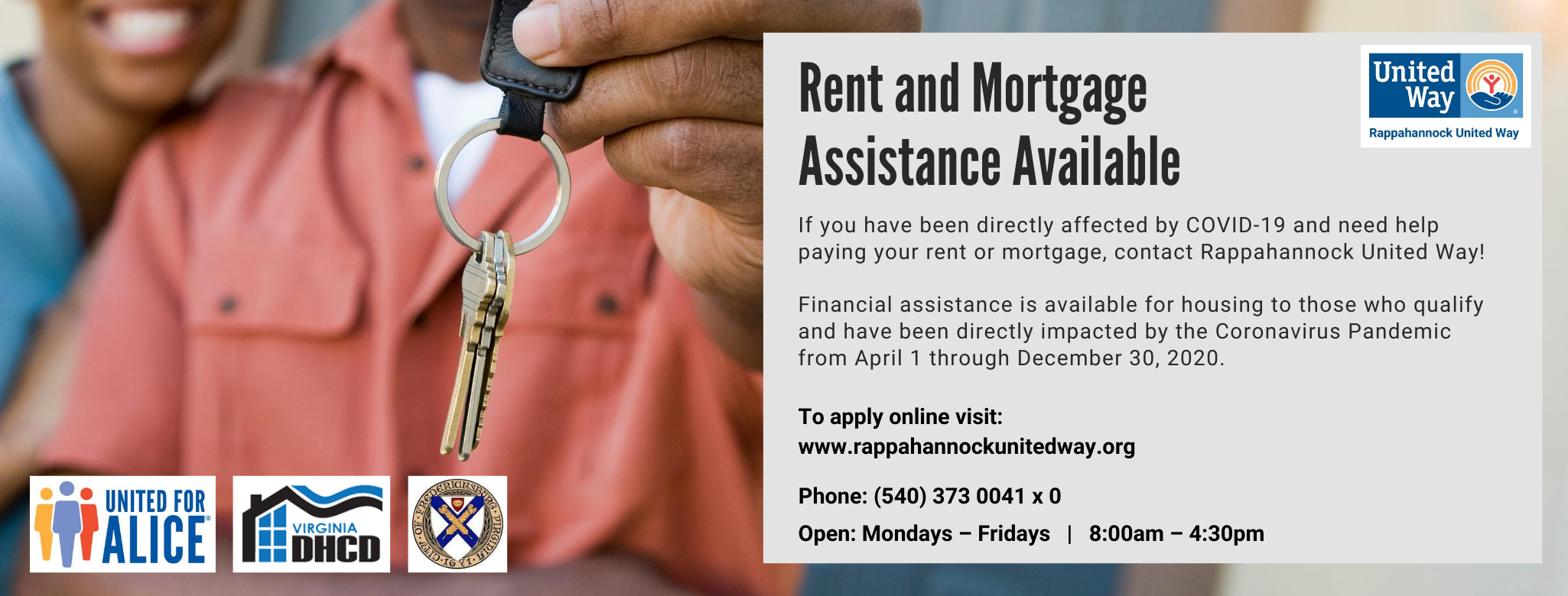 cover rent and Mortgage Assistance Available Rappahannock United Way