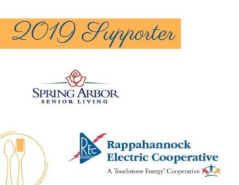 Celebrity Waiter 2019 Supporters Spring Arbor Senior Living and Rappahannock Electric Cooperative